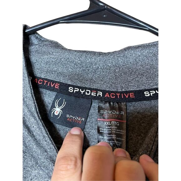 Spyder Active Men’s Performance ¼ Zip, Size XXL, Color Charcoal - Picture 7 of 10
